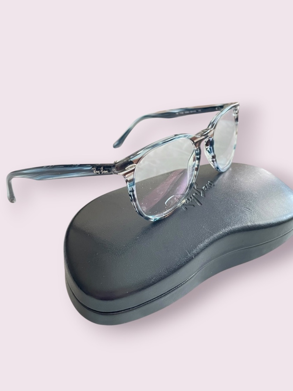 Ray-Ban RB 7159 Unisex Blue/Gray Translucent 52-20-145mm Eyewear Frames & Case